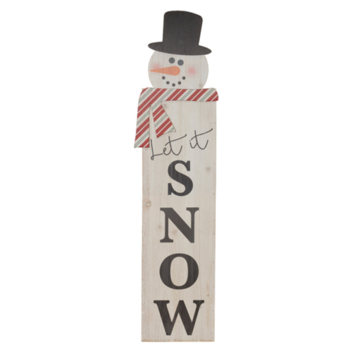 HouzBling let it snow sign 10l x 41h mdf/wood