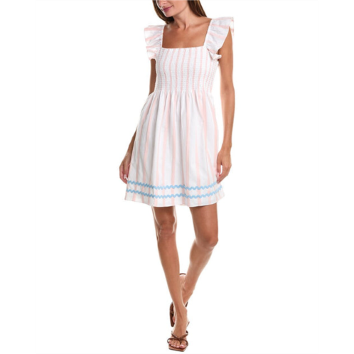 Sail to Sable smocked flutter strap mini dress