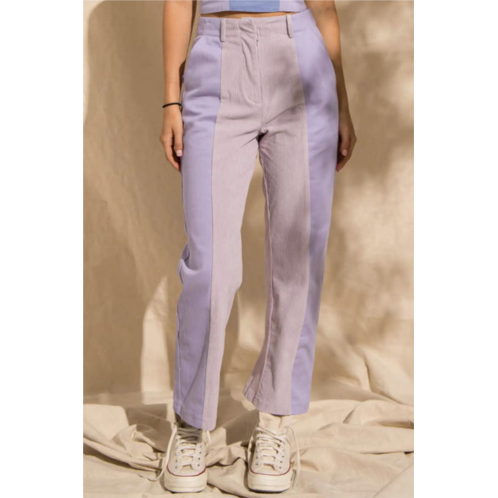 PAPERMOON danielle split panel pants in lavender