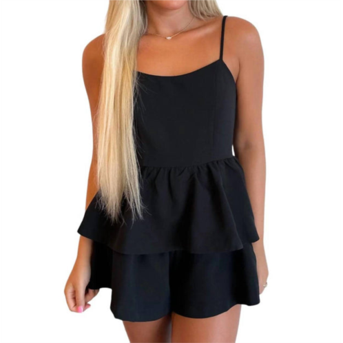 Idem Ditto cocktail romper in black