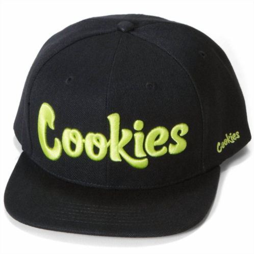 Cookies mens original mint twill snapback cap in black/yellow