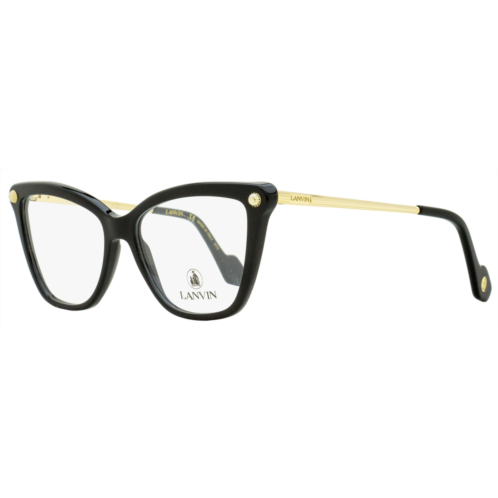 Lanvin womens butterfly eyeglasses lnv2622 001 black/gold 54mm