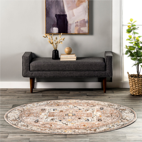 NuLOOM vintage harriet medallion fringe area rug