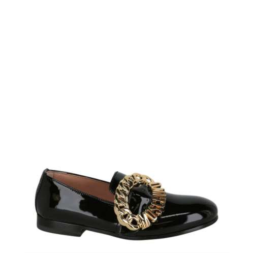 Moschino logo buckle loafers