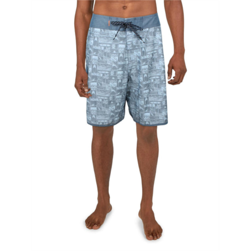 Quiksilver mens printed polyester swim trunks