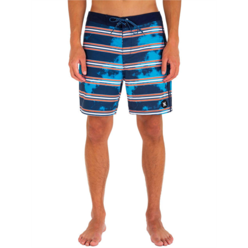 Hurley mens striped polyester swim trunks