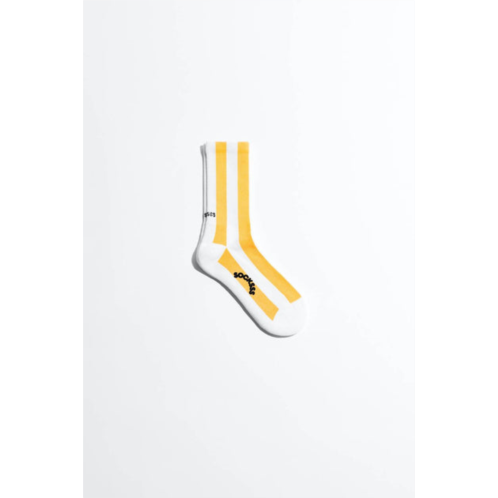 Socksss tennis stripes sunbeam socks in white/yellow