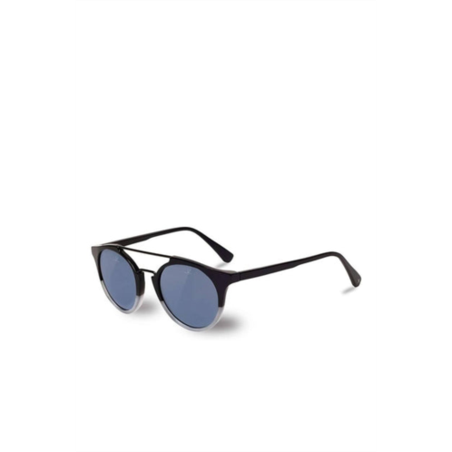 VUARNET mens round cable car sunglasses in black/grey