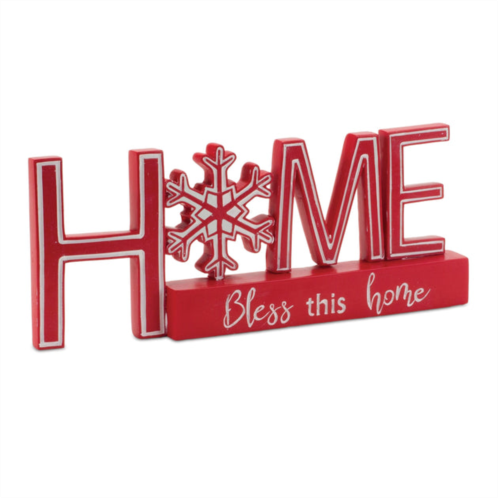 HouzBling bless this home sign 12.5l x 5h resin