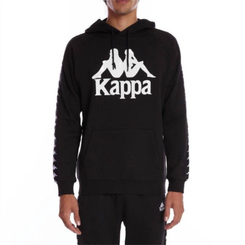 Kappa mens 222 banda hurtado 2 hoodie in black/white