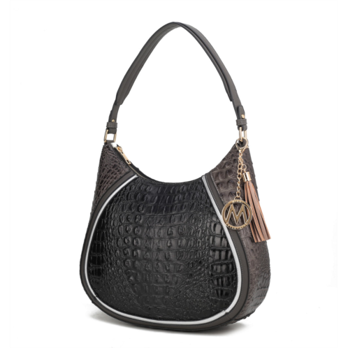 MKF Collection By Mia K. naira vegan crocodile leather woman hobo shoulder handbag