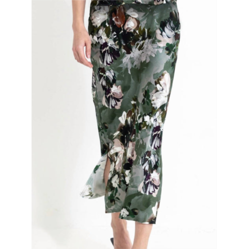 Go by Go Silk womens printed skirt in garden grove