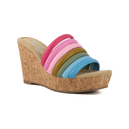 Sugar hero womens cork slip on wedge sandals