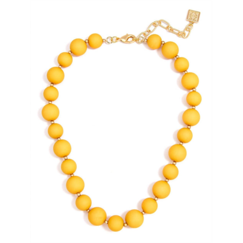 ZENZII chunky matte beaded necklace in honey