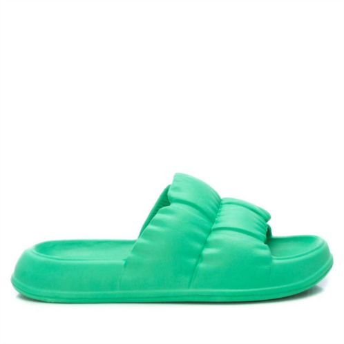 Xti womens pool slides sandals in medium green