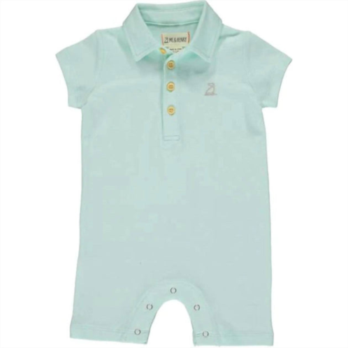 ME & HENRY kids drift polo romper in mint