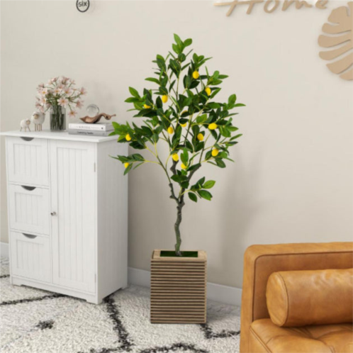 Hivvago artificial lemon tree 2.6/4/5.2 feet tall fake lemon plant wuth lemon fruits-4 ft