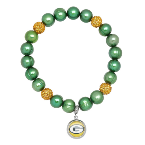 Honora green bay packers stretch bracelet in one color