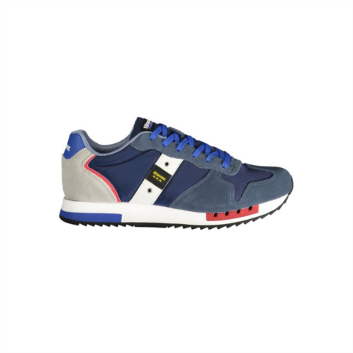 Blauer polyester mens sneaker