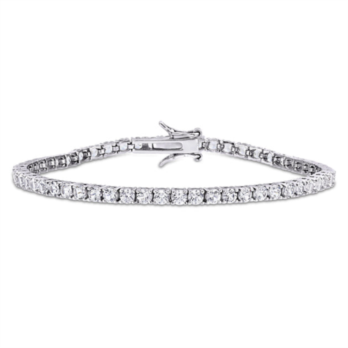 Mimi & Max 8 1/4ct tgw created white sapphire tennis bracelet in sterling silver