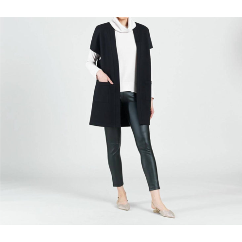 CLARA SUNWOO tunic outwear vest in black