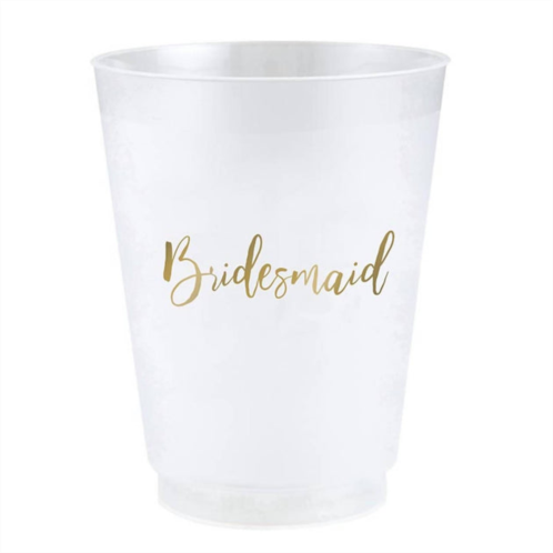 SLANT COLLECTIONS bridesmaid party cups in white