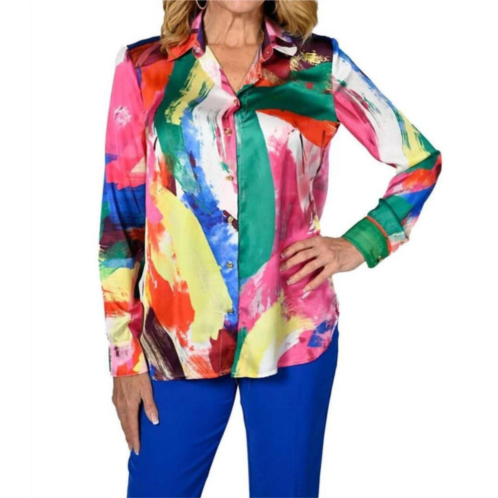 Frank Lyman button up blouse in multi