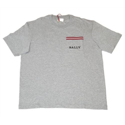 Bally 6233730 mens grey 100% cotton pocket t-shirt