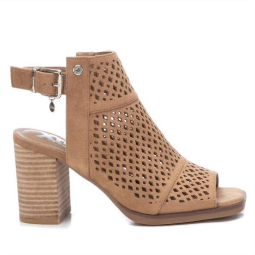 Xti womens suede sandals in camel