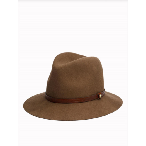 Rag & Bone womens floppy brim fedora hat in pecan