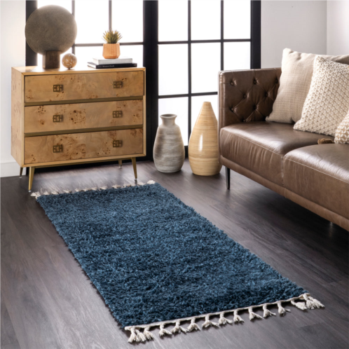 NuLOOM neva cozy plush shag with tassels area rug