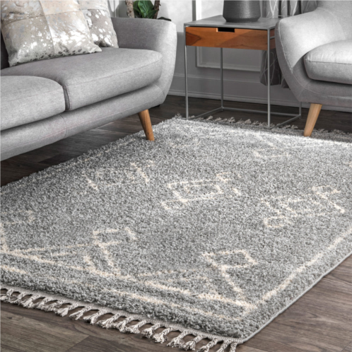 NuLOOM mackie moroccan diamond tassel area rug