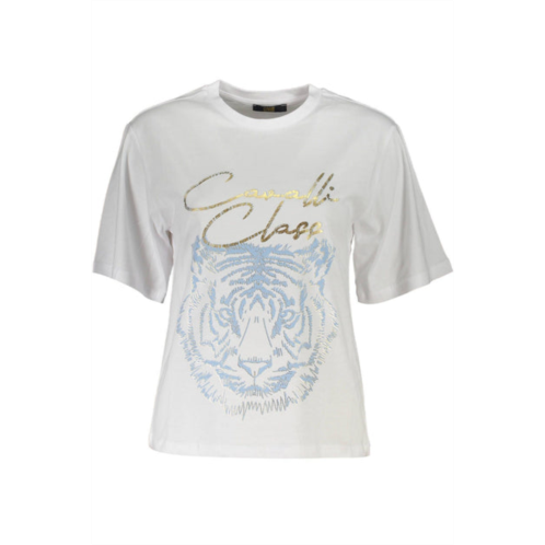 Cavalli Class chic printed tee with timeless womens elegance