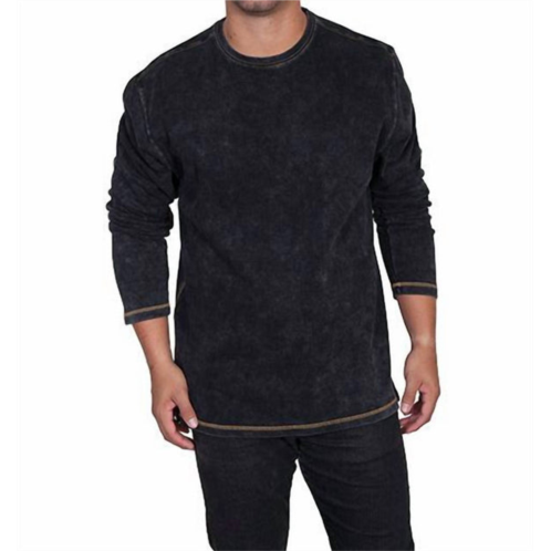 Scully men josh ribbed knit top in charcoal