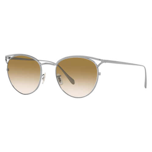 Oliver Peoples womens 52mm brushed silver sunglasses