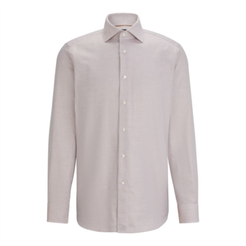 BOSS regular-fit long-sleeved shirt in cotton dobby