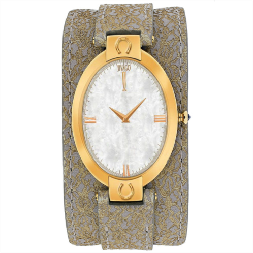 Jivago womens white mop dial watch