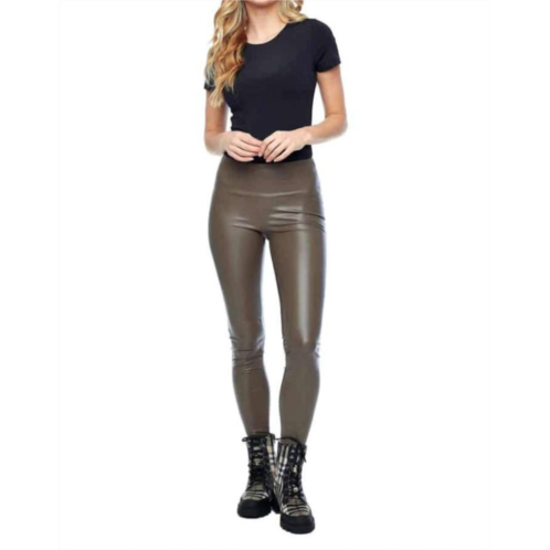 Iltm vicky vegan pleather pant in taupe