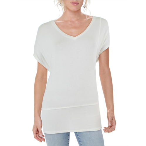 &BASICS womens poncho sleeve panel pullover top