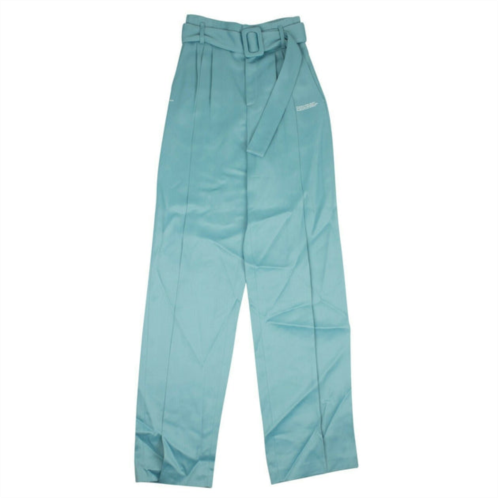 Off-White womens blue front pleats pants