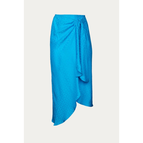 Art dealer. skirt in turquoise jacquard