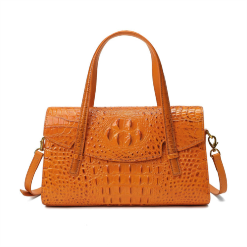 Tiffany & Fred Paris tiffany & fred alligator embossed leather satchel/shoulder bag