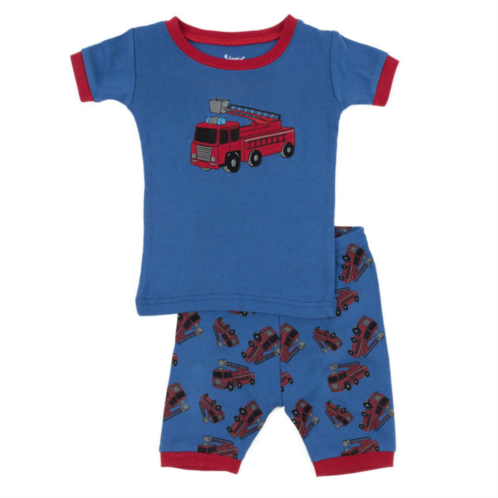 Leveret kids two piece cotton short pajamas fire truck