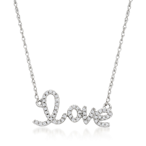 Ross-Simons diamond love necklace in 14kt white gold