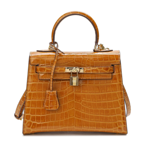 Tiffany & Fred alligator embossed leather grace satchel