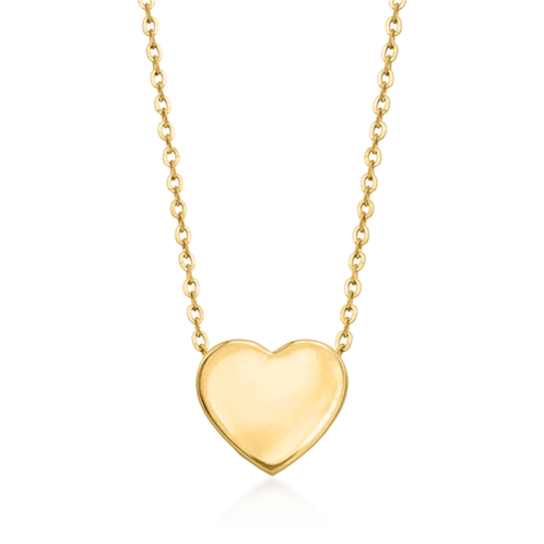 RS Pure ross-simons 14kt yellow gold heart pendant necklace