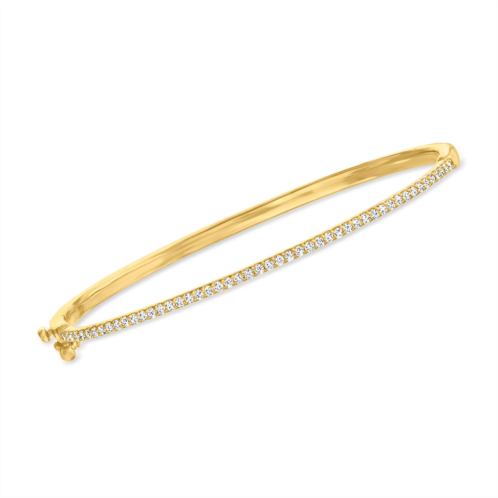 Ross-Simons diamond bangle bracelet in 18kt gold over sterling