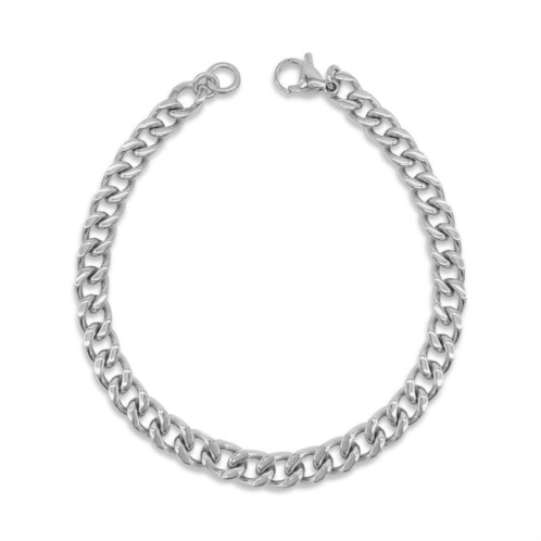 Adornia 7mm cuban chain bracelet silver 9