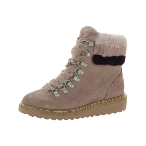 Splendid evita womens suede faux fur hiking boots