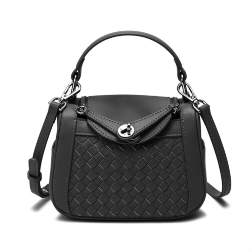 Tiffany & Fred Paris woven leather crossbody/ shoulder bag